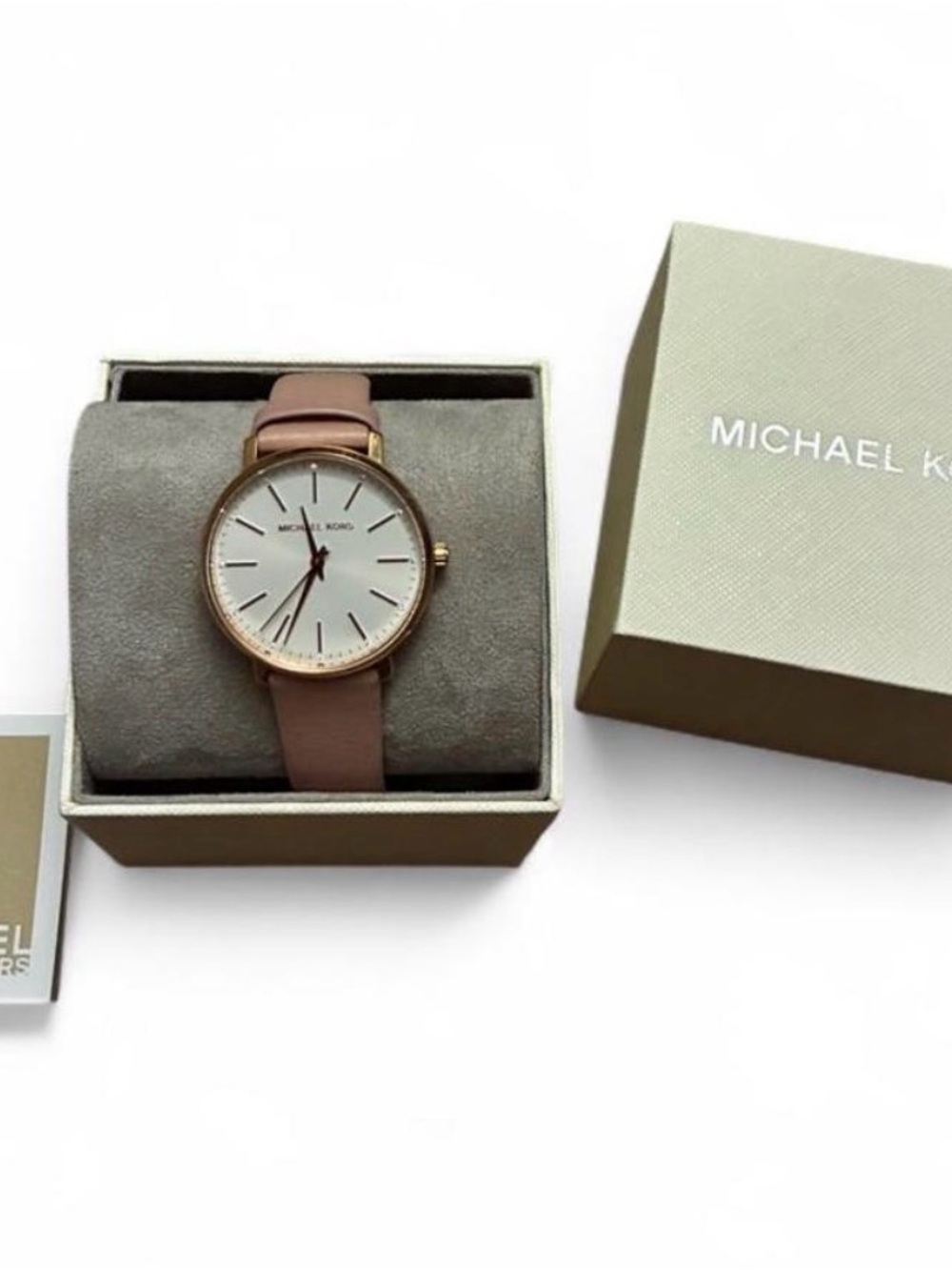Michael Kors Pyper MK2741 Rose Gold Blush Pink Leather Watch w/ Box
